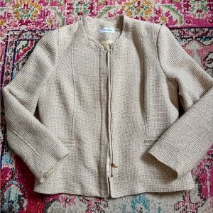 Calvin Klein Beige Textured Blazer